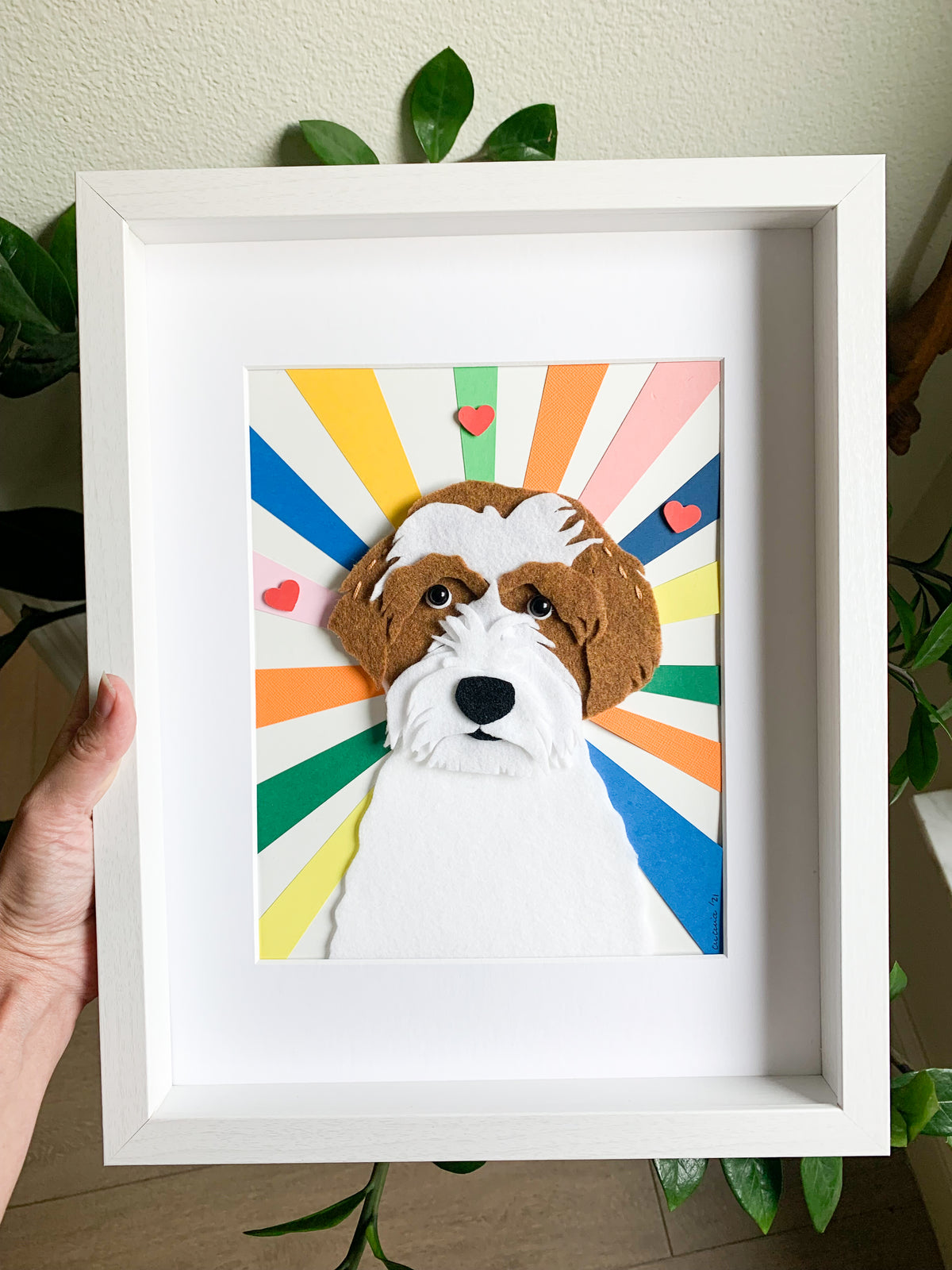 11x14 Framed Felt Pet Portrait
