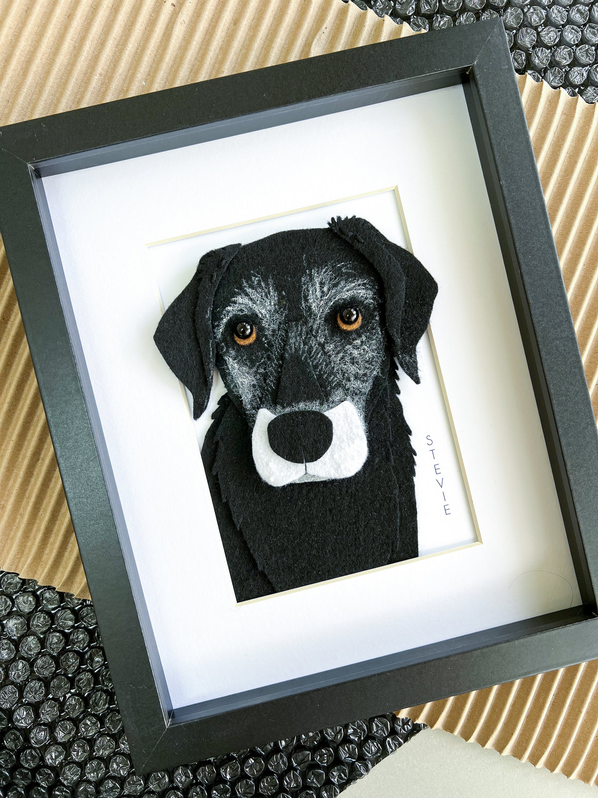 8x10 Framed Felt Pet Portrait