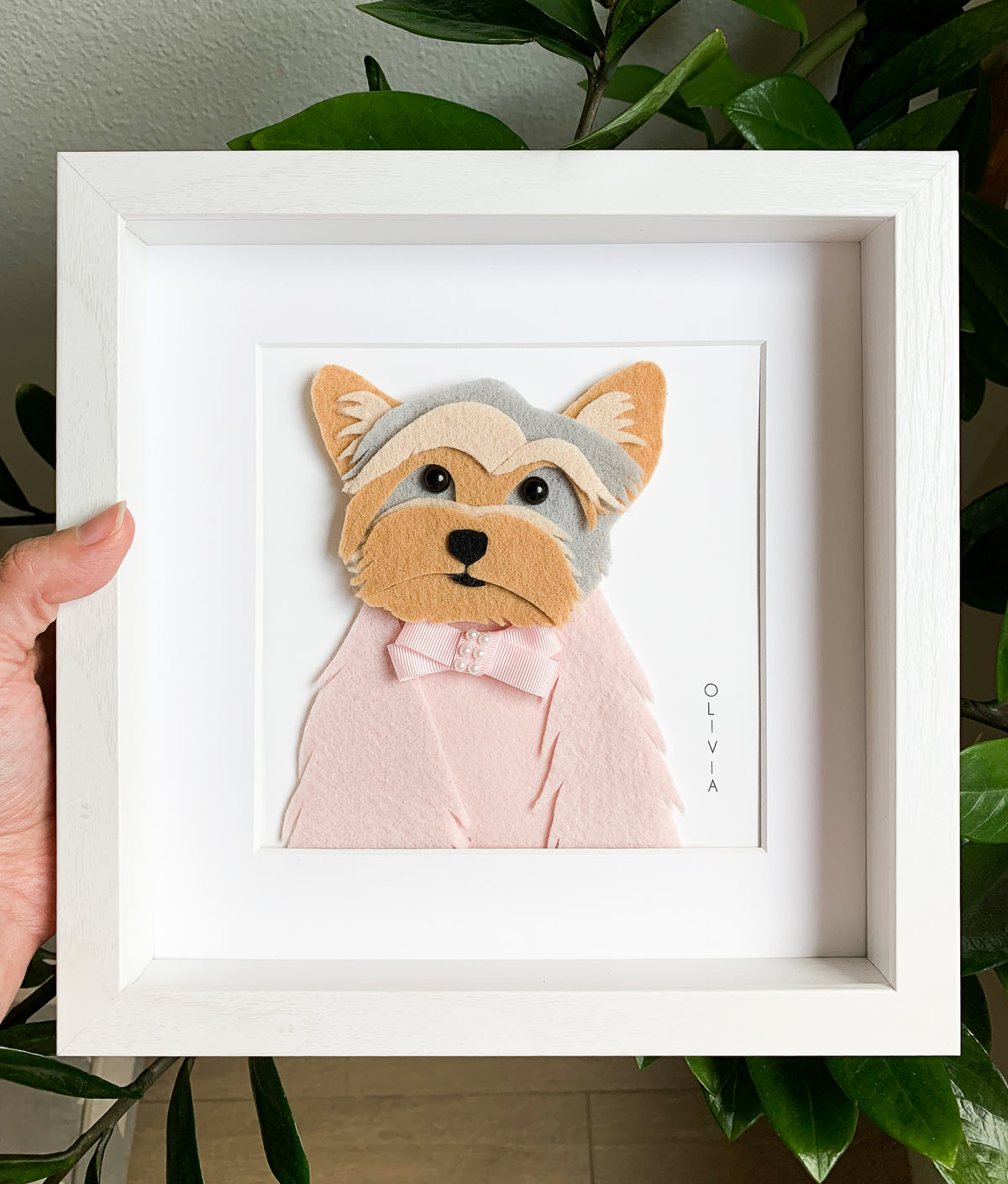 9x9 Framed Felt Pet Portrait